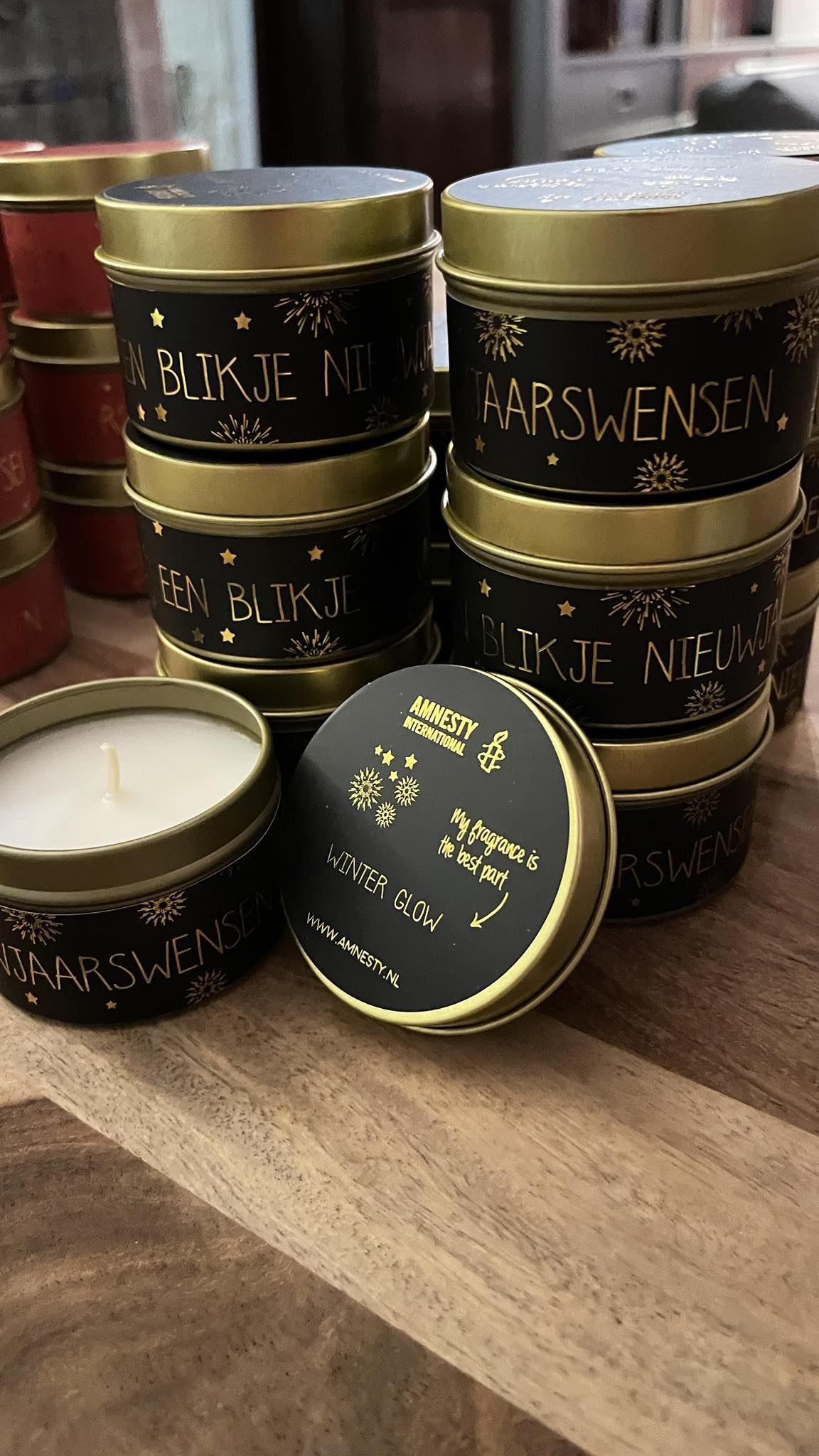 Sojakaars XS - EEN BLIKJE NIEUWJAARSWENSEN zwart - GEUR: WINTER GLOW