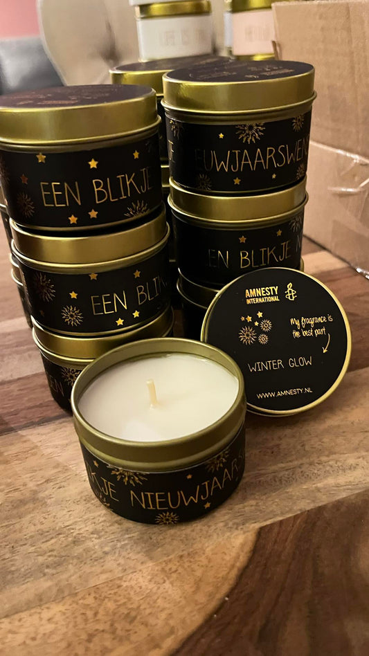 Sojakaars XS - EEN BLIKJE NIEUWJAARSWENSEN zwart - GEUR: WINTER GLOW