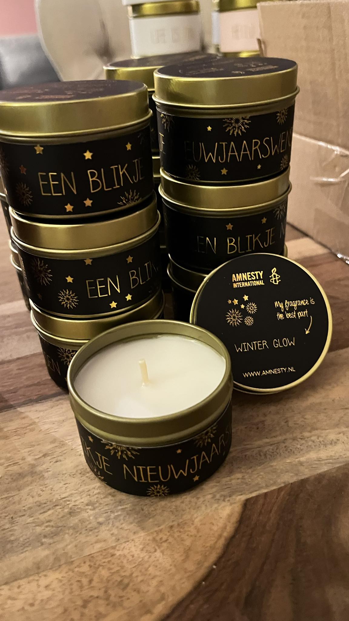 EEN BLIKJE NIEUWJAARSWENSEN zwart - Sojakaars XS - GEUR: WINTER GLOW