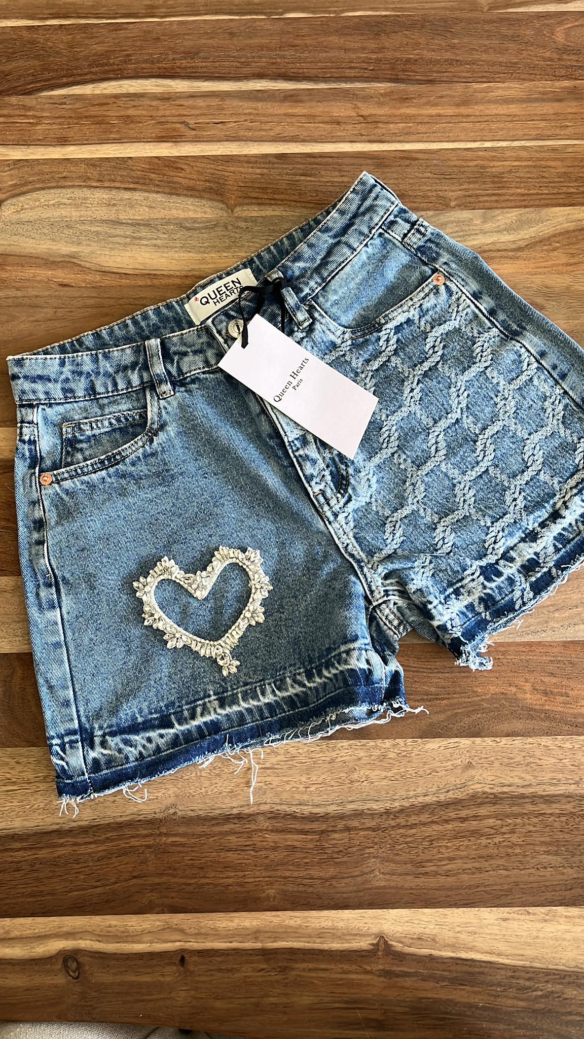Jeans Short Blinky Heart