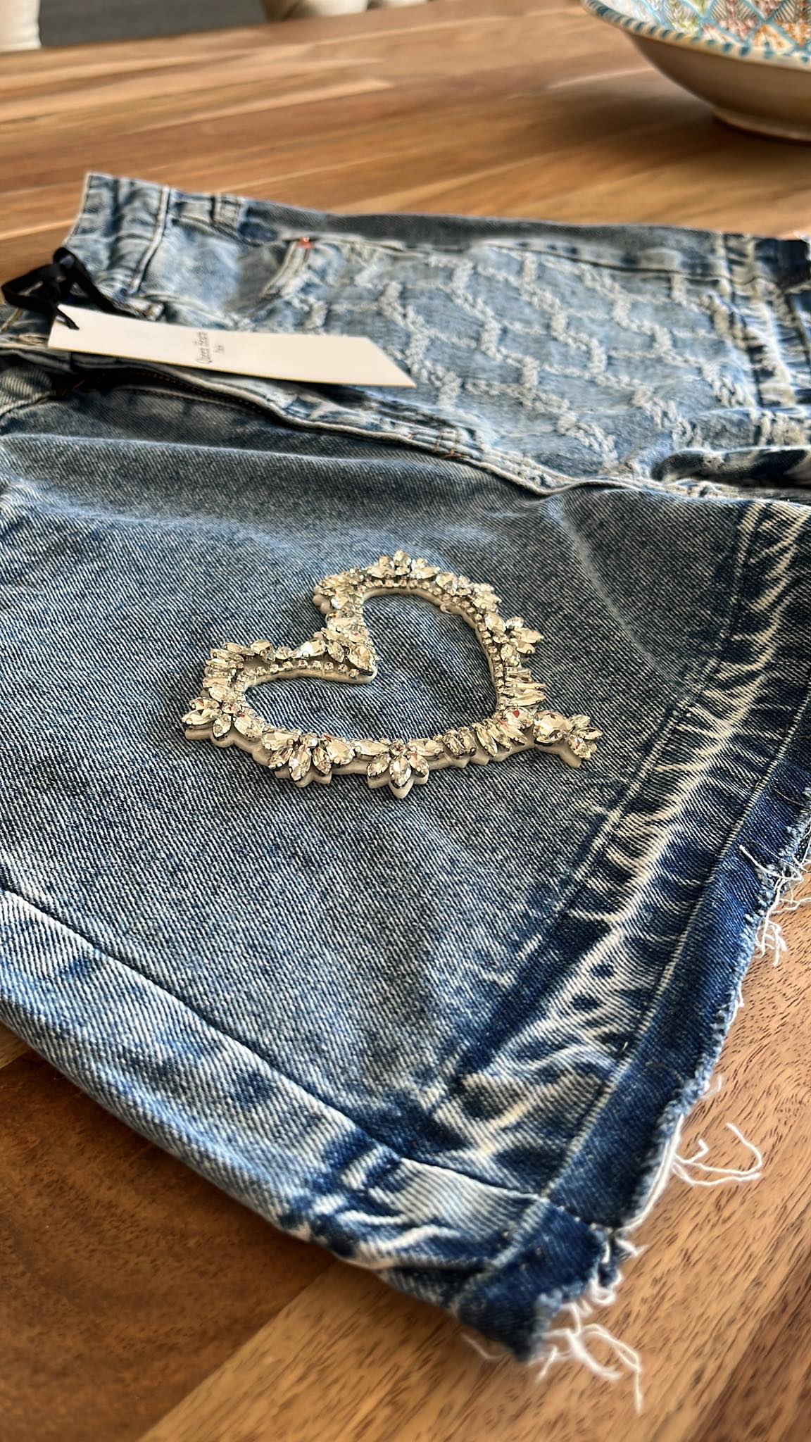 Jeans Short Blinky Heart