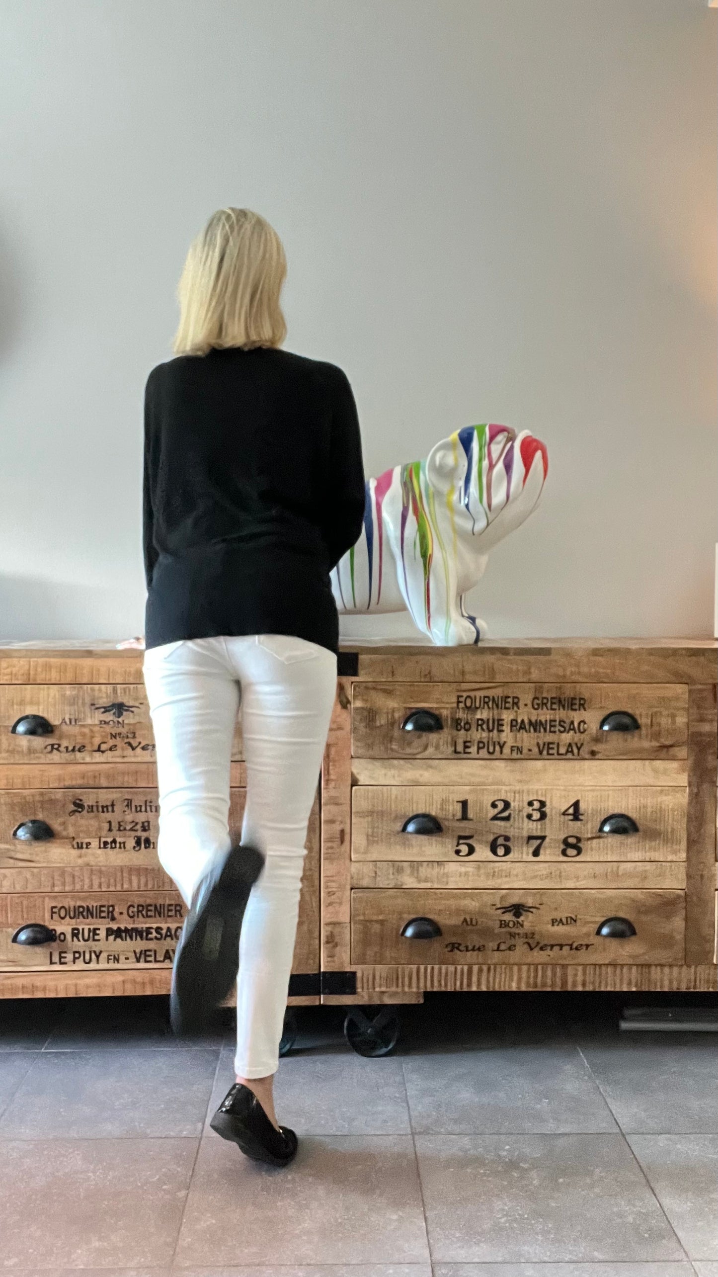 Trui V-Neck oversized š Black