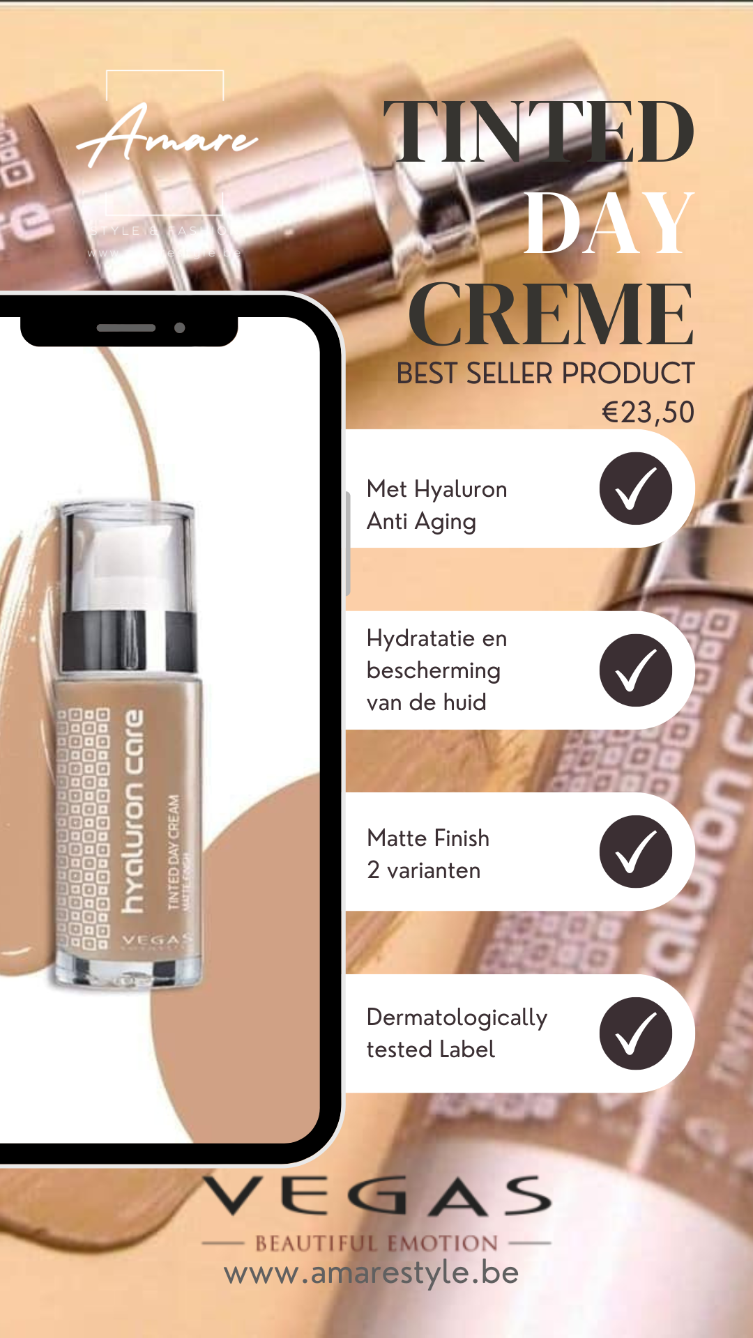 Tinted Day Crème Hyaluron - 30ml