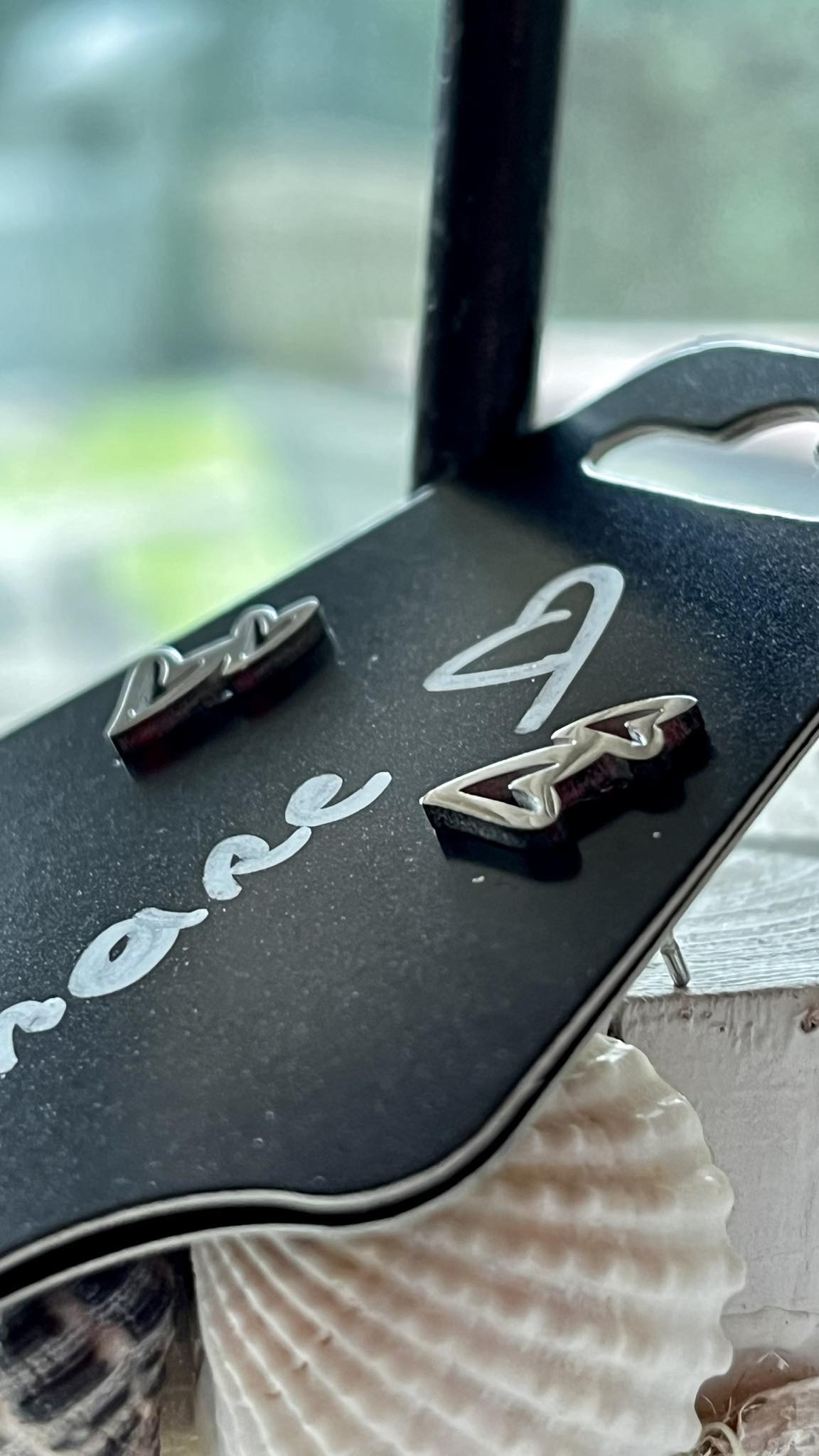 EarCandy RVS Oorstekers Dubbel Hartje - zilver
