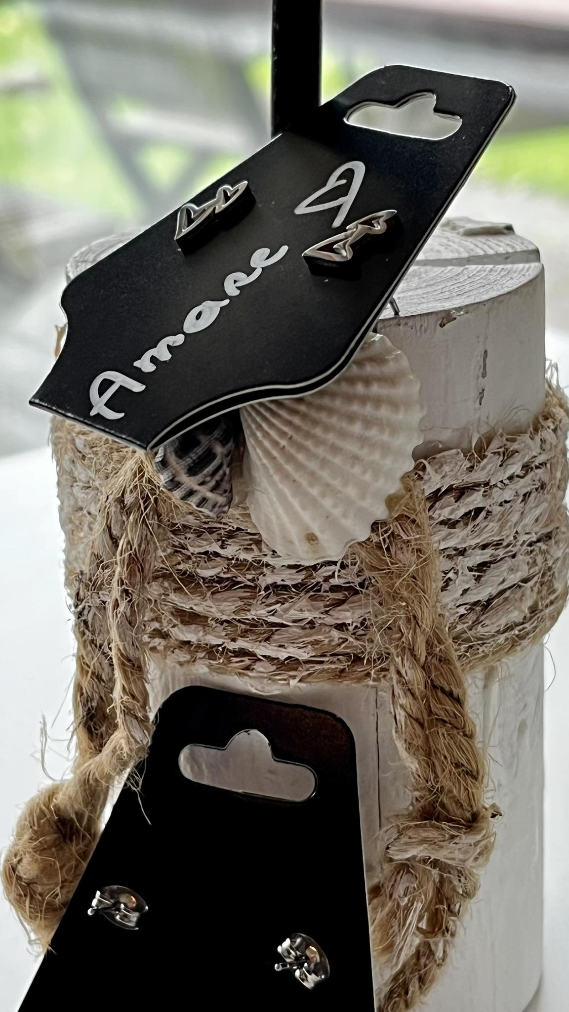 EarCandy RVS Oorstekers Dubbel Hartje - zilver