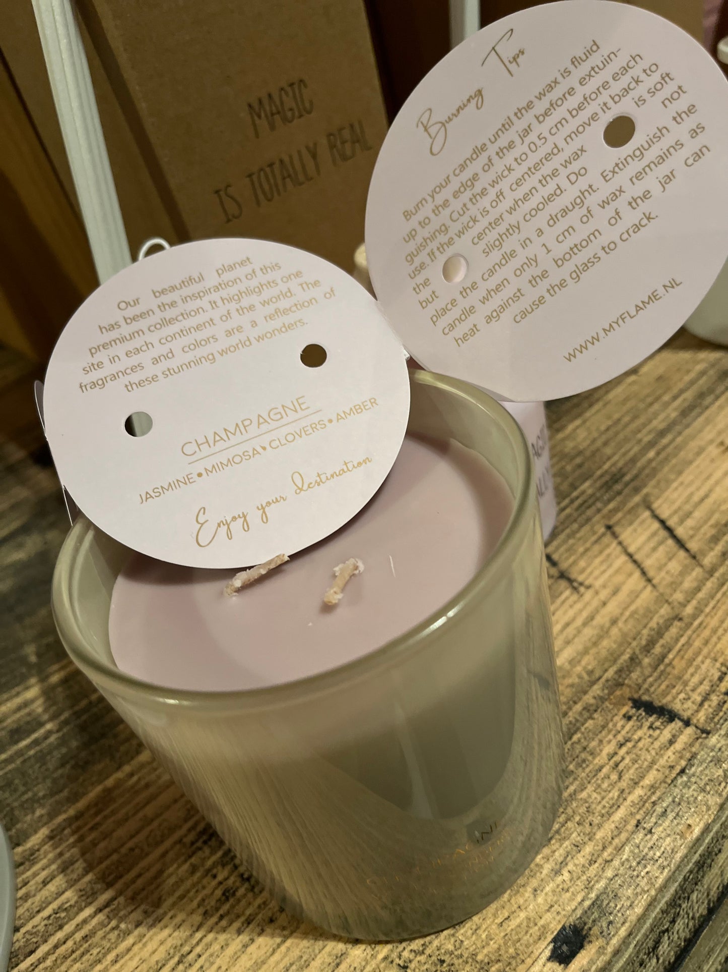 CHAMPAGNE Luxe Geurkaars- 410 gram Fig's Delight