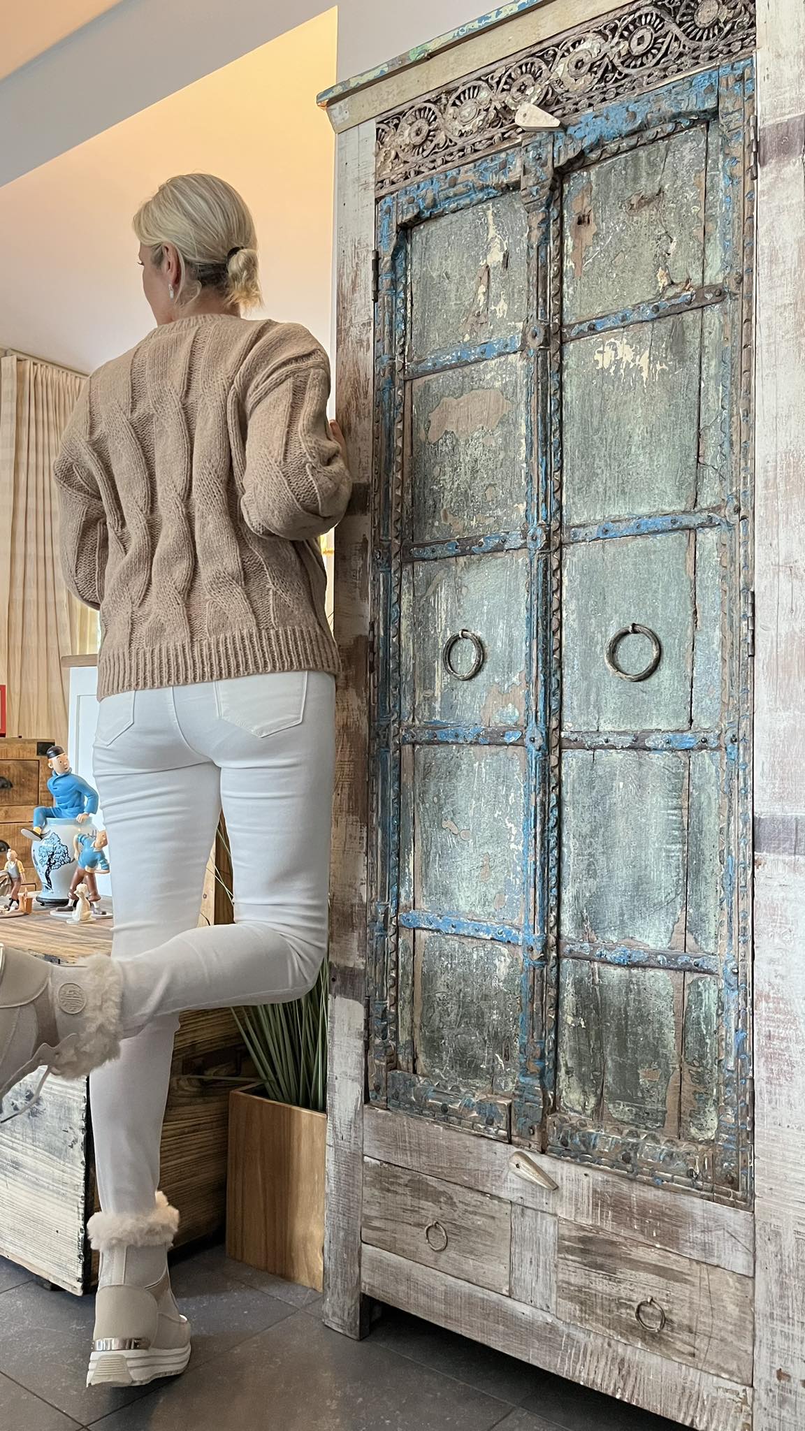 Winter Sneaker met veters - Beige