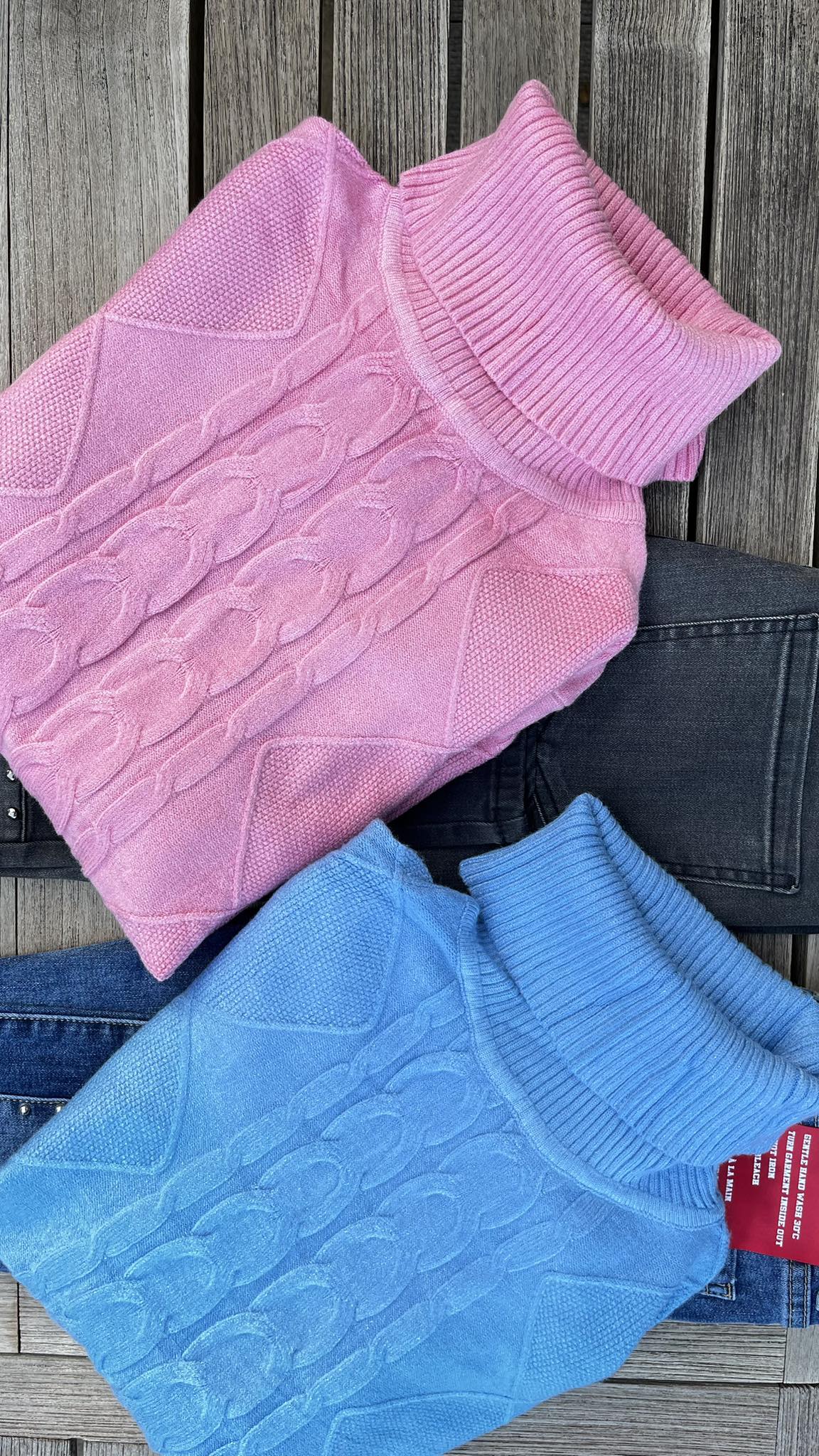 Rolkraag trui met kabelpatroon - superzacht en comfortabel