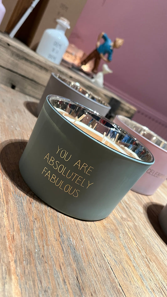 You Are Absolutey Fabulous - Luxe geurkaars - 410 gram - MINTY BAMBOO