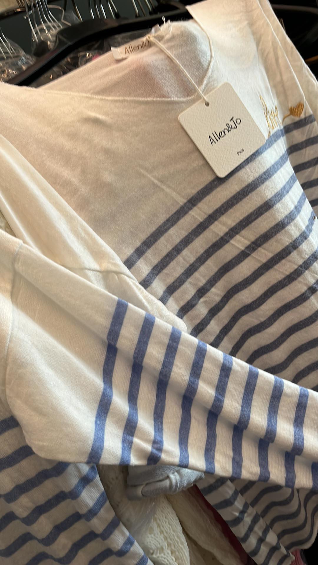 Pull Marinestijl "Love" V-neck