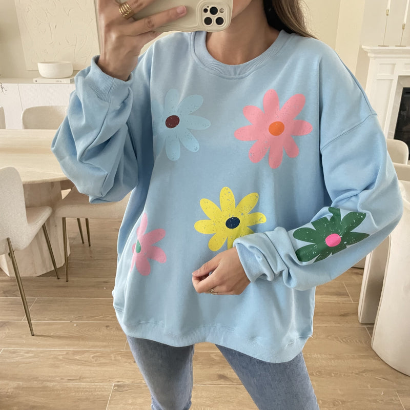 Sweater Flowers oversized - one size