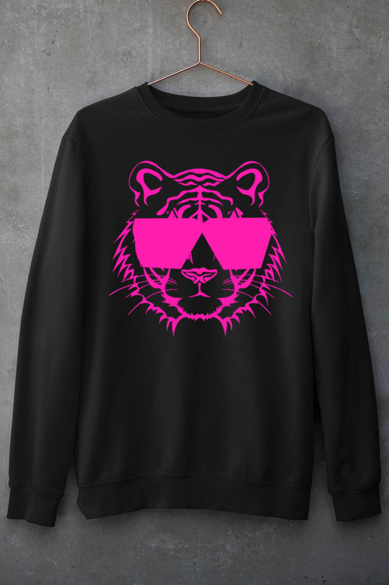 Sweater Blue Cat round neck oversized