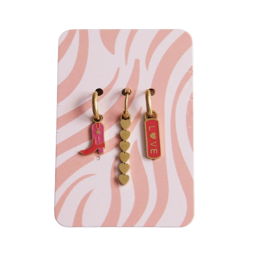 EarCandy One Piece Set Stainless Steel – Love & Cowgirl