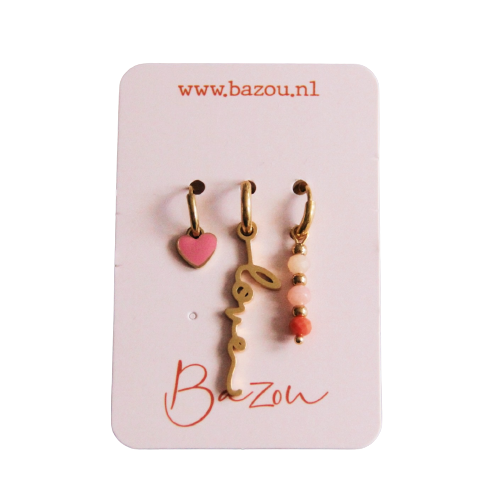 EarCandy One Piece Set Stainless Steel – Lovely Pink