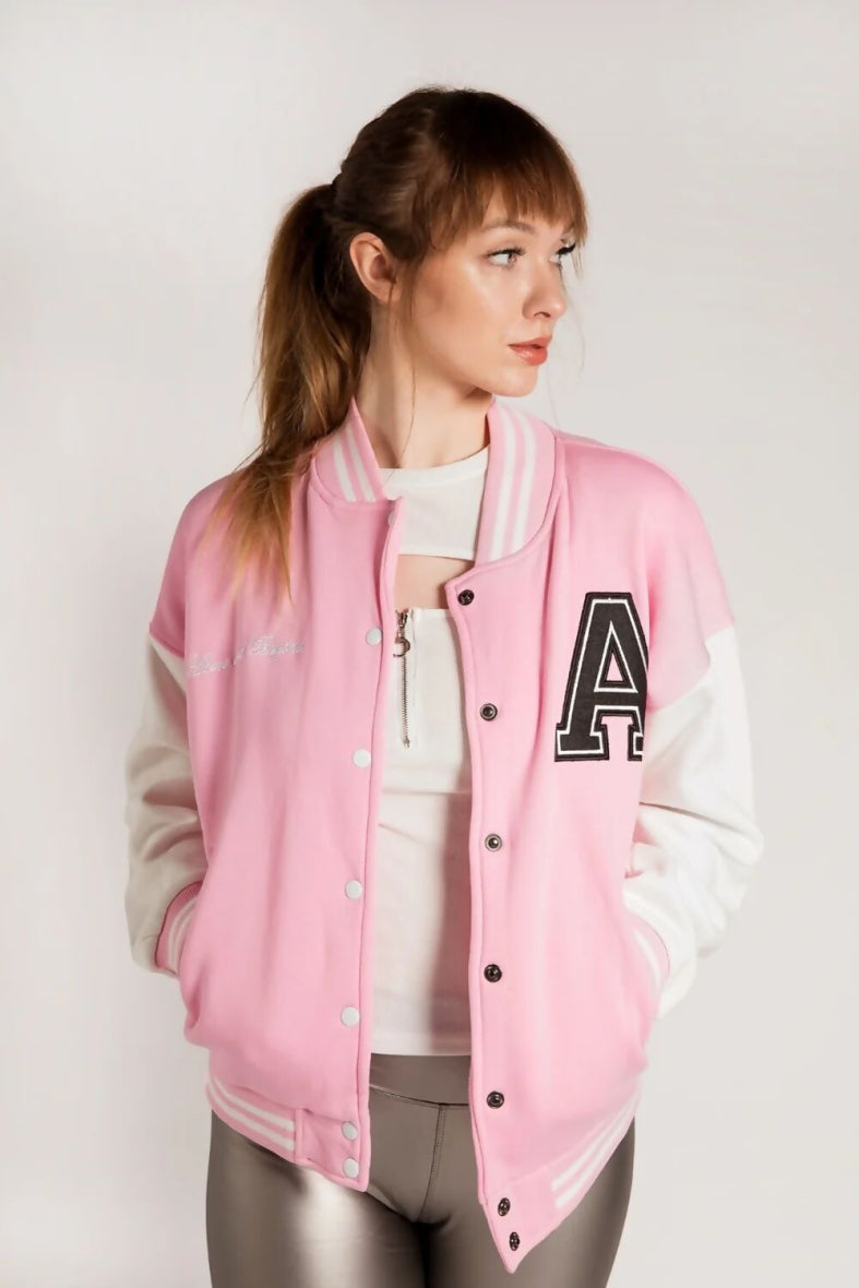 Sweater Varsity Jacket with contrast sleeves