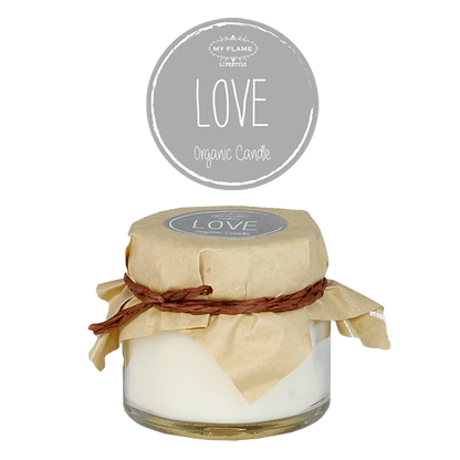 Mini Soja Geurkaarsje - LOVE - GEUR: AMBER'S SECRET