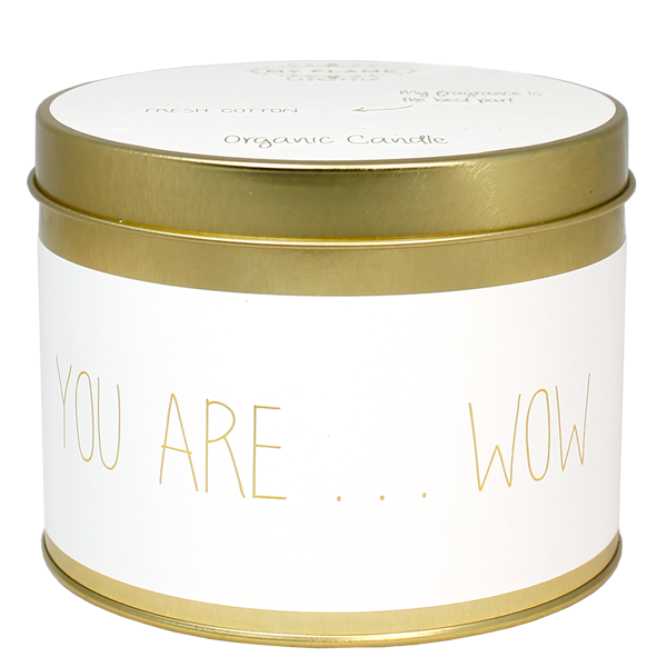 YOU ARE WOW - goudkleurig blik - Geur Fresh Coton