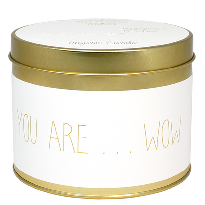 YOU ARE WOW - goudkleurig blik - Geur Fresh Coton